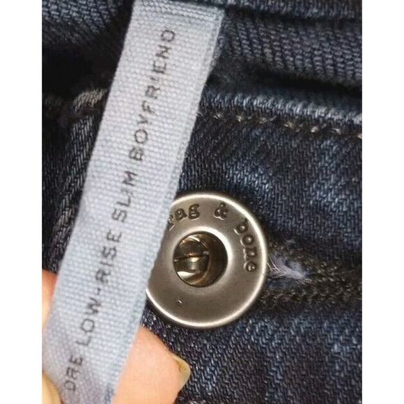 Rag & Bone Dre Low-Rise Slim Boyfriend Jeans Bayview Women’s Size 26 Blue Nice - Picture 8 of 11